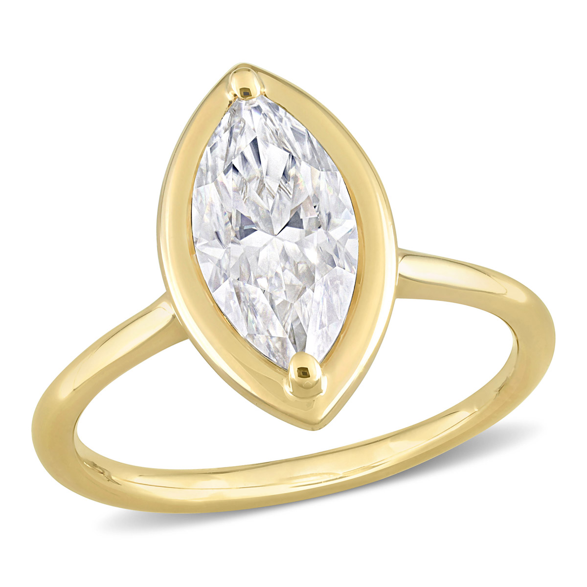 Gemstone Classics(tm) 10kt. Gold 1 1/2ctw. Moissanite Ring