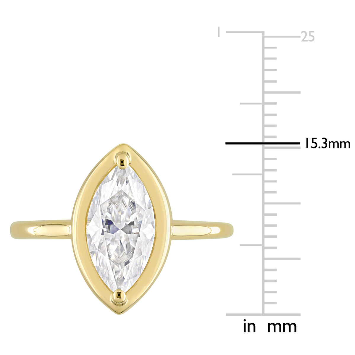 Gemstone Classics(tm) 10kt. Gold 1 1/2ctw. Moissanite Ring