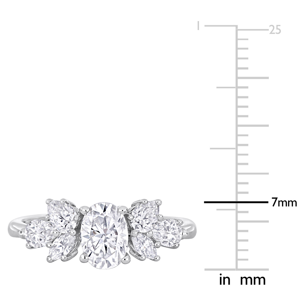 Gemstone Classics(tm) 10kt. White Gold 2ctw. Moissanite Ring