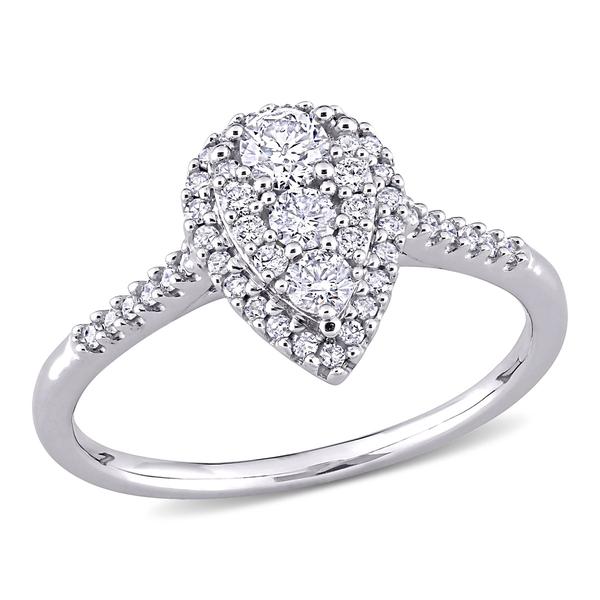 Diamond Classics(tm) 10kt. White Gold 1/2ctw. Diamond Pear Ring