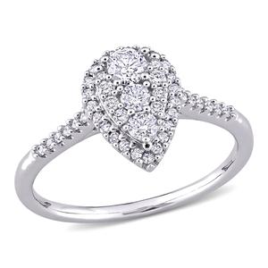 Diamond Classics(tm) 10kt. White Gold 1/2ctw. Diamond Pear Ring