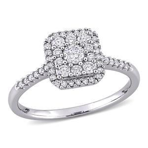 Diamond Classics(tm) 10kt. White Gold 1/2ctw. Diamond Square Ring