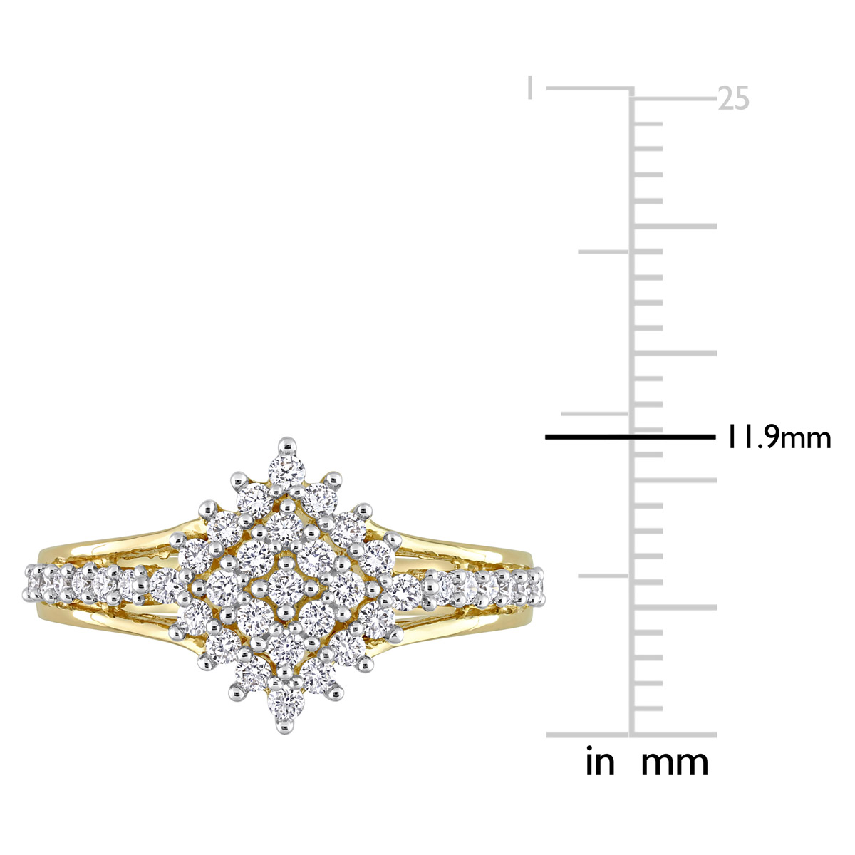 Diamond Classics(tm) 14kt. Gold 1/2ctw. Diamond Cluster Ring