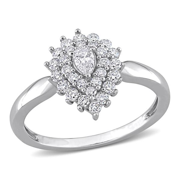 Diamond Classics(tm) 14kt. White Gold 1/2ctw. Diamond Teardrop Ring