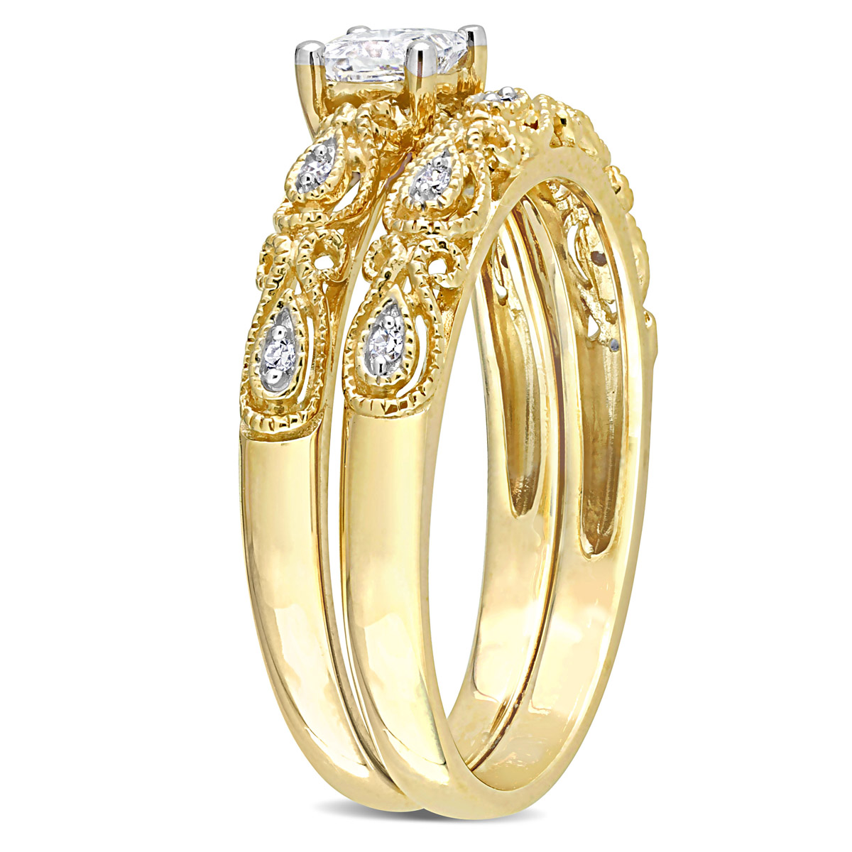 Diamond Classics(tm) Gold 1/2ctw. Diamond Swirl Bridal Ring Set