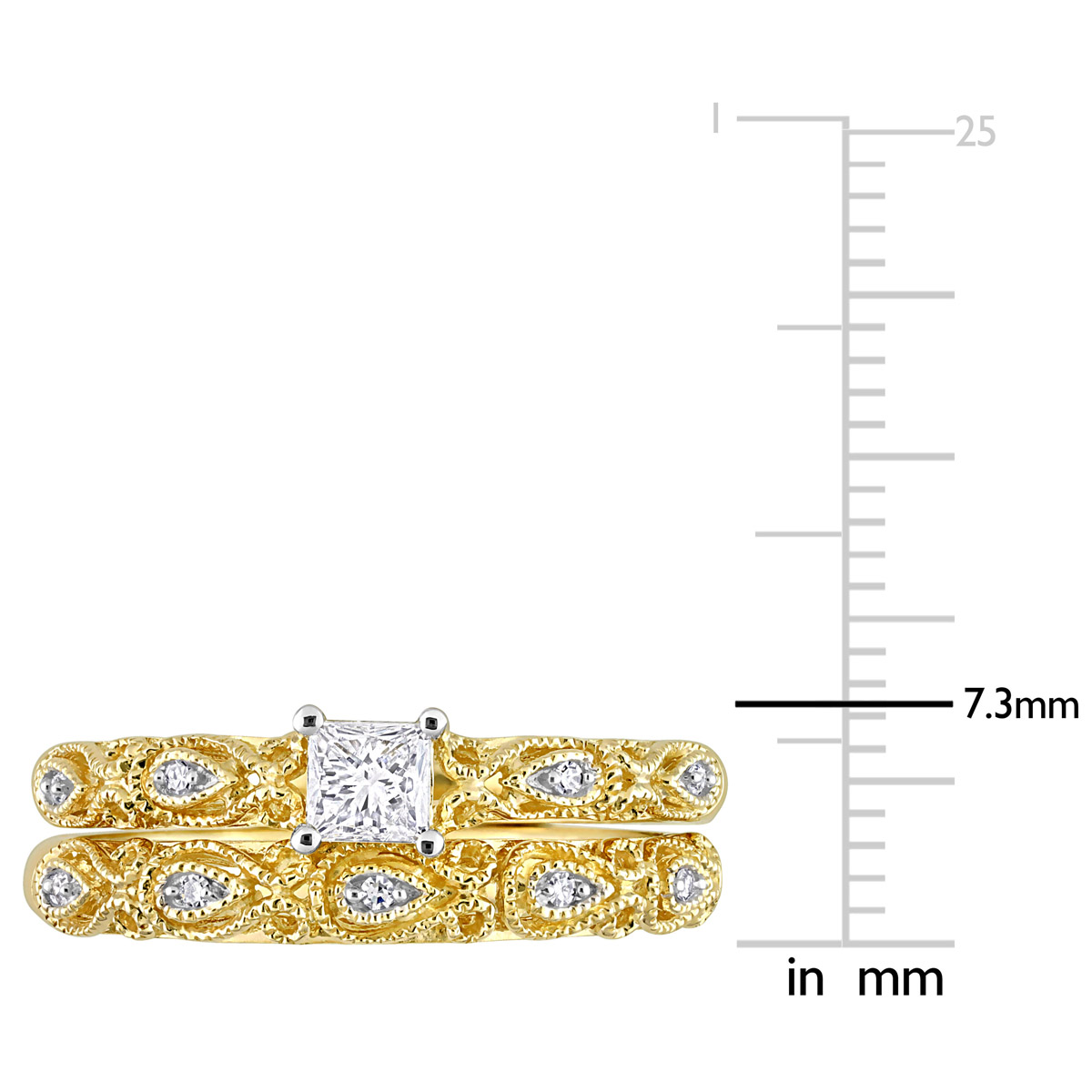 Diamond Classics(tm) Gold 1/2ctw. Diamond Swirl Bridal Ring Set