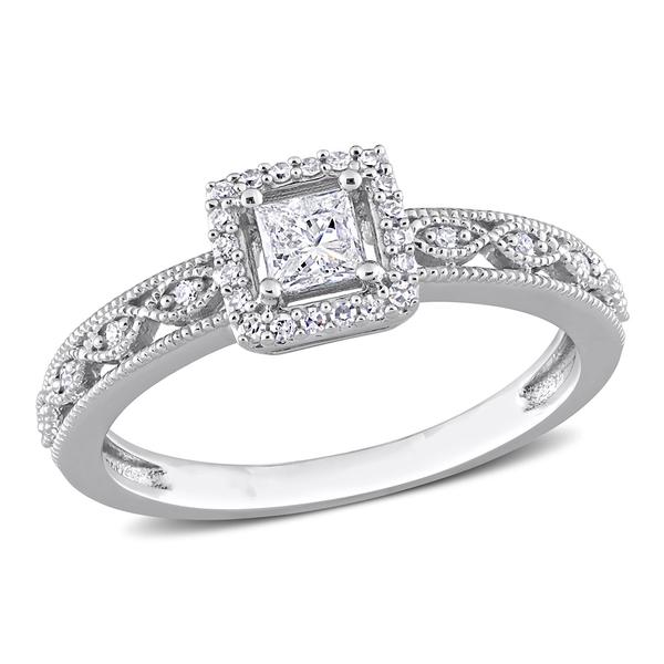 Diamond Classics(tm) 10kt. White Gold 3/8ctw. Diamond Halo Ring