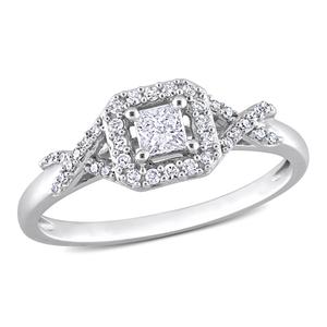 Diamond Classics(tm) 10kt. White Gold 1/3ctw. Diamond Crossover Ring