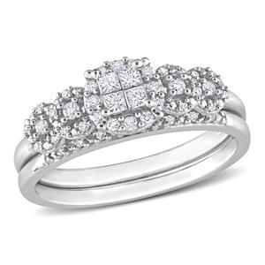 Diamond Classics(tm) White Gold 1/3ctw. Diamond Bridal Ring Set