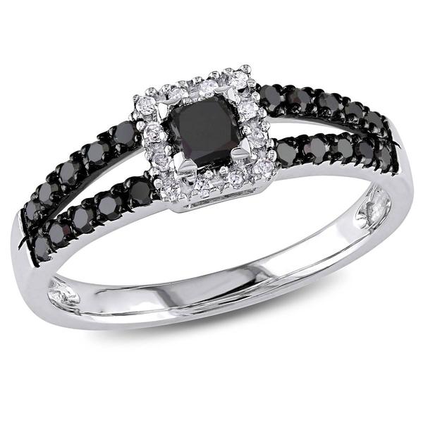 Diamond Classics(tm) 10kt. White Gold 1/2ct. Black Diamond Ring
