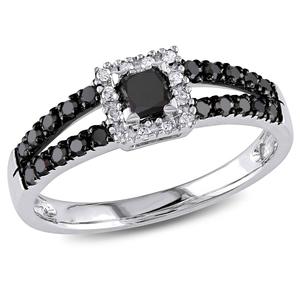 Diamond Classics(tm) 10kt. White Gold 1/2ct. Black Diamond Ring