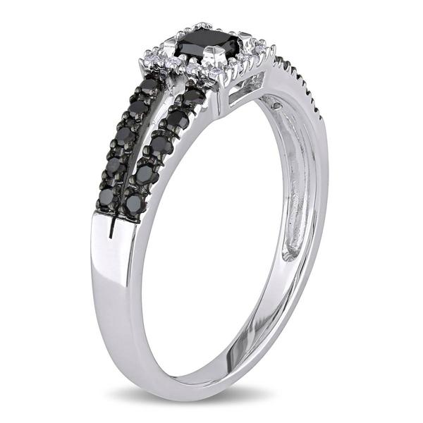 Diamond Classics(tm) 10kt. White Gold 1/2ct. Black Diamond Ring alternate view
