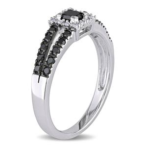 Diamond Classics(tm) 10kt. White Gold 1/2ct. Black Diamond Ring alternate view