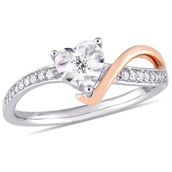 Diamond Classics(tm) 10kt. Two-Tone Gold 1/10ctw. Diamond Heart Ring