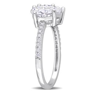 Gemstone Classics(tm) Sterling Silver Moissanite Ring alternate view