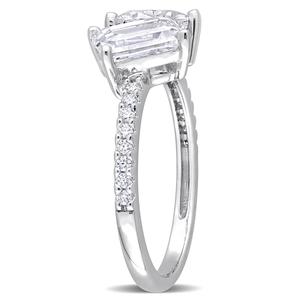 Gemstone Classics(tm) Sterling Silver Moissanite Statement Ring alternate view