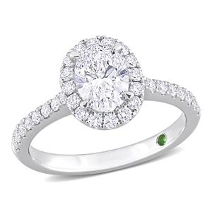 Diamond Classics(tm) 1.5ctw. Diamond 14kt. White Gold Halo Ring