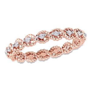 Diamond Classics(tm) 10kt. Rose Gold 1/6ct. Diamond Twist Ring
