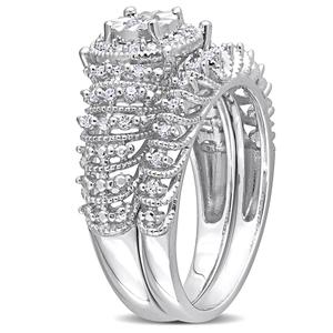 Diamond Classics(tm) 1/3ctw. Diamond Sterling Silver Bridal Ring Set alternate view