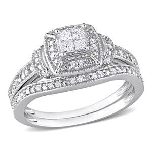 Diamond Classics(tm) 1/3ctw. Princess Diamond Bridal Ring Set