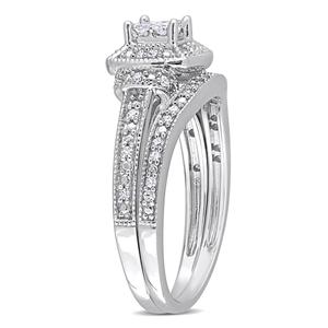 Diamond Classics(tm) 1/3ctw. Princess Diamond Bridal Ring Set alternate view