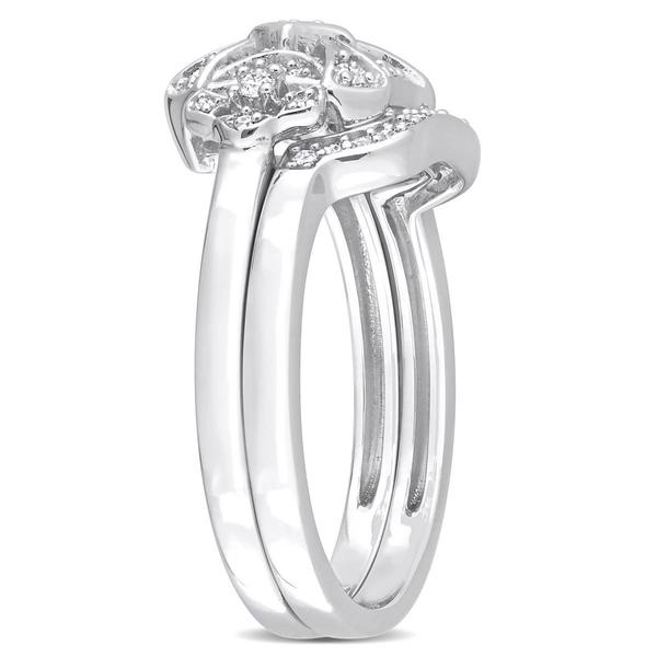 Diamond Classics(tm) 1/5ctw. Diamond Sterling Silver Bridal Ring Set alternate view