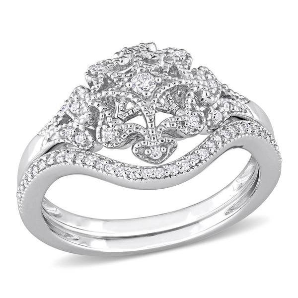 Diamond Classics(tm) 1/5ctw. Diamond Silver Bridal Ring Set
