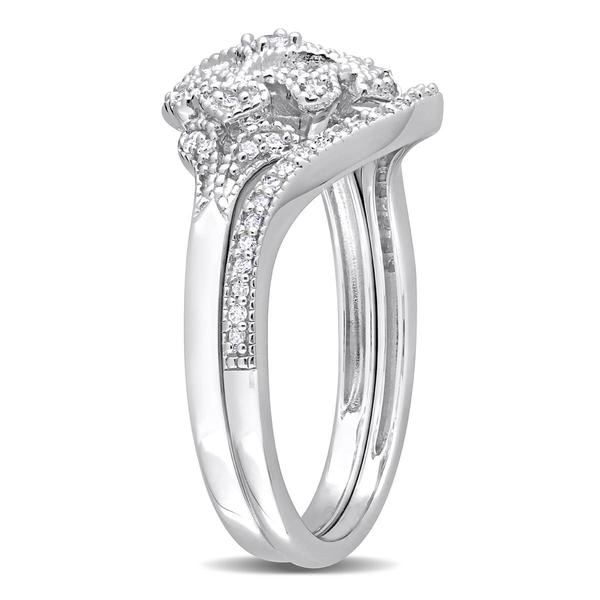 Diamond Classics(tm) 1/5ctw. Diamond Silver Bridal Ring Set alternate view