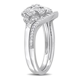 Diamond Classics(tm) 1/5ctw. Diamond Silver Bridal Ring Set alternate view