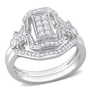Diamond Classics(tm) 3/8ctw. Diamond Sterling Silver Bridal Ring Set