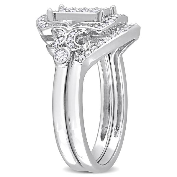 Diamond Classics(tm) 3/8ctw. Diamond Sterling Silver Bridal Ring Set alternate view