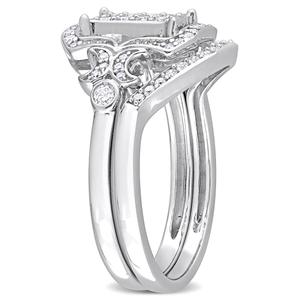 Diamond Classics(tm) 3/8ctw. Diamond Sterling Silver Bridal Ring Set alternate view