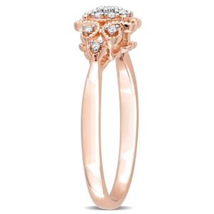 Diamond Classics(tm) 1/10ctw. Diamond Rose Silver Ring alternate view