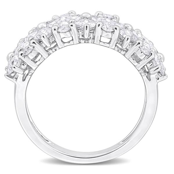 Sterling Silver 3 5/8ctw. White Moissanite Cluster Ring alternate view
