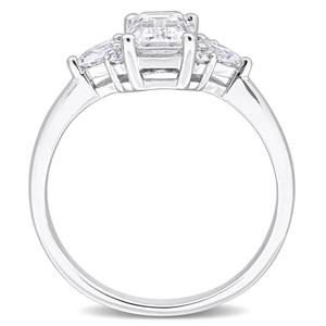 Sterling Silver 1 2/5ctw. White Moissanite Engagement Ring alternate view