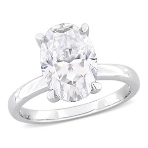 Sterling Silver 4 1/2ctw. White Moissaite Engagement Ring