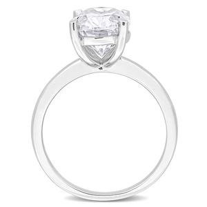 Sterling Silver 4 1/2ctw. White Moissaite Engagement Ring alternate view