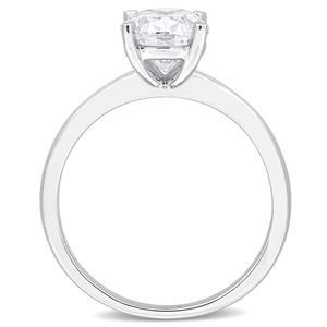 Sterling Silver 2ctw. White Moissanite Engagement Ring alternate view