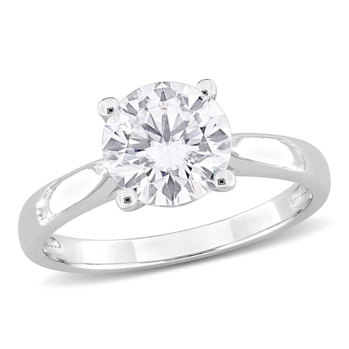 Sterling Silver 1 4/5ctw. White Moissanite Solitaire Ring