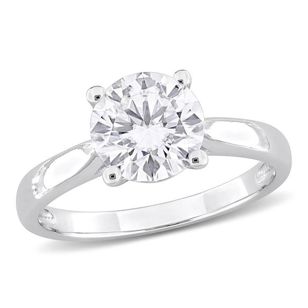 Sterling Silver 1 4/5ctw. White Moissanite Solitaire Ring