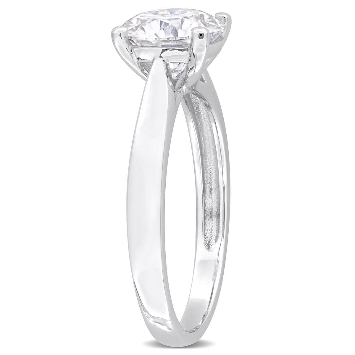 Sterling Silver 1 4/5ctw. White Moissanite Solitaire Ring