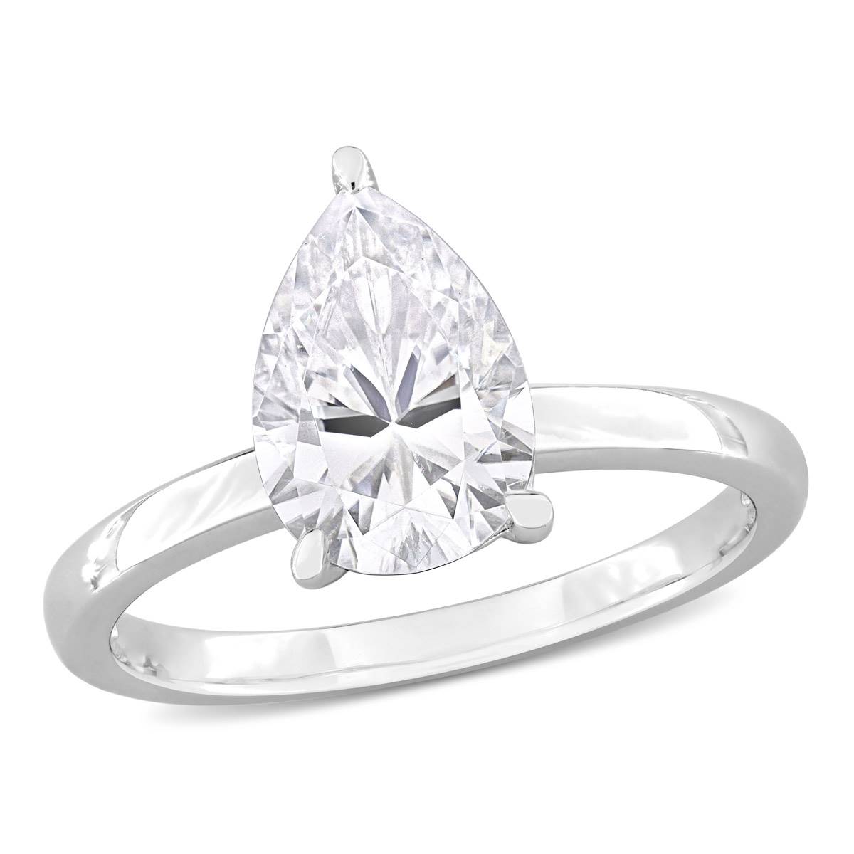 Sterling Silver 2ctw. White Moissanite Solitaire Ring