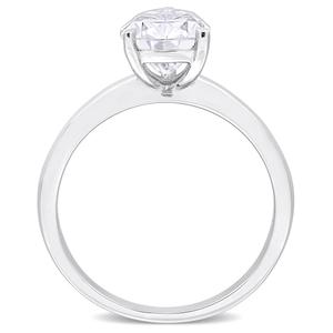 Sterling Silver 2ctw. White Moissanite Solitaire Ring alternate view