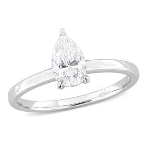 Sterling Silver 1ctw. White Moissanite Solitaire Ring