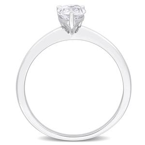 Sterling Silver 1ctw. White Moissanite Solitaire Ring alternate view