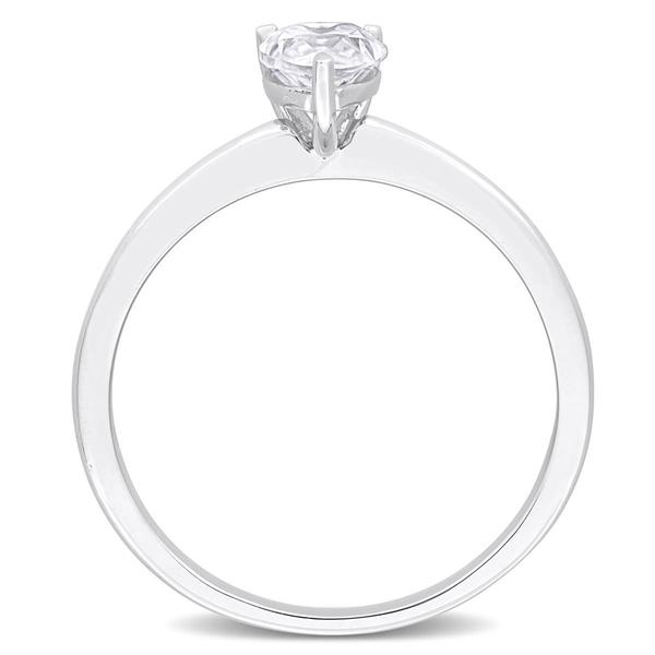Sterling Silver 1ctw. White Moissanite Solitaire Ring alternate view