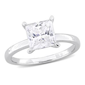 Sterling Silver 2ctw. White Moissanite Solitaire Ring