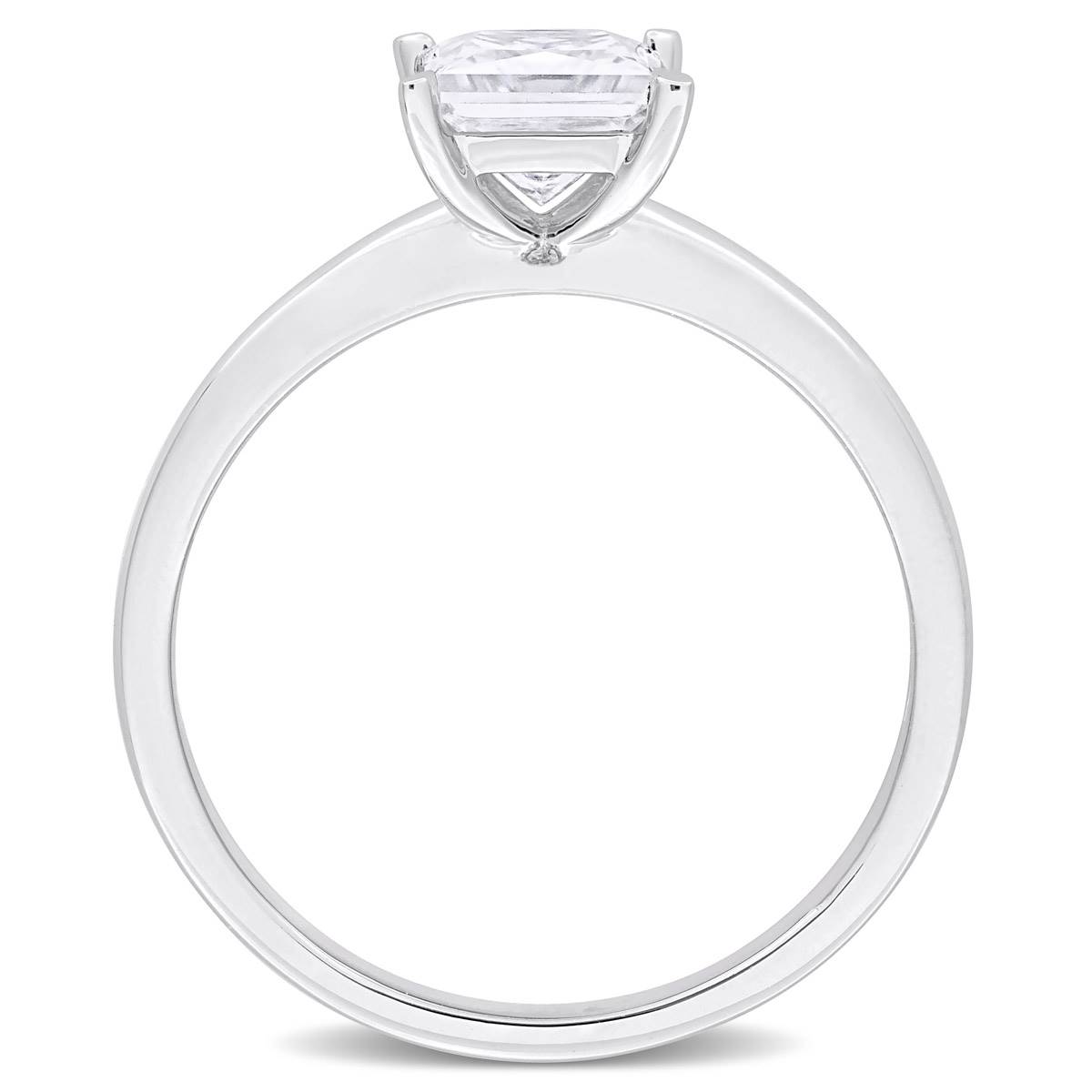 Sterling Silver 7/8ctw. White Moissanite Solitaire Ring