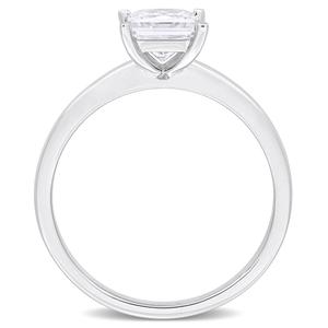 Sterling Silver 7/8ctw. White Moissanite Solitaire Ring alternate view