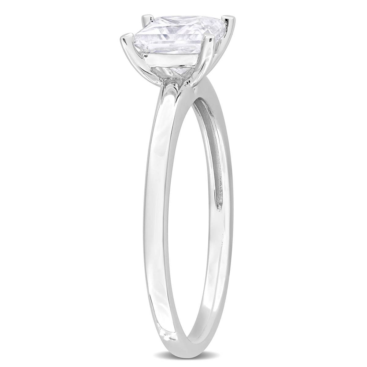 Sterling Silver 7/8ctw. White Moissanite Solitaire Ring